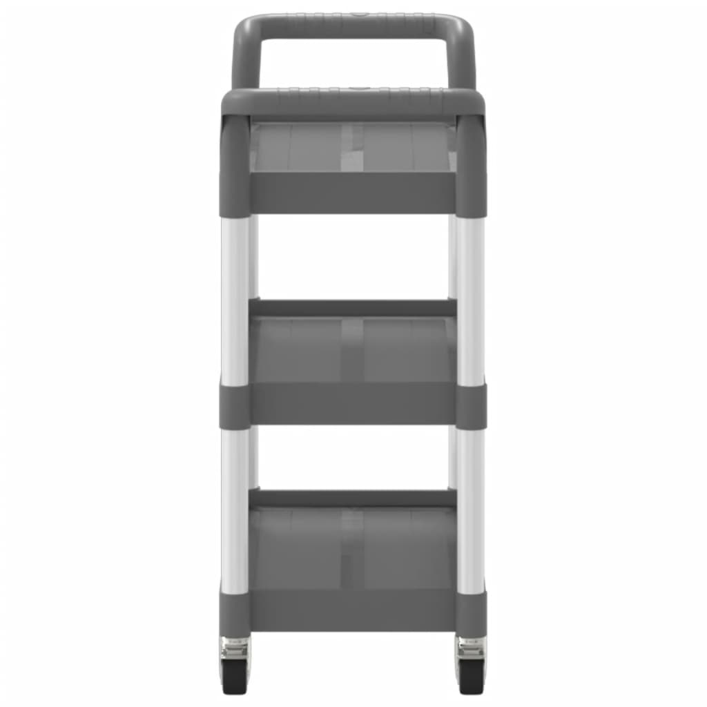 Cărucior cu 3 niveluri, gri, 77x34x72 cm, aluminiu
