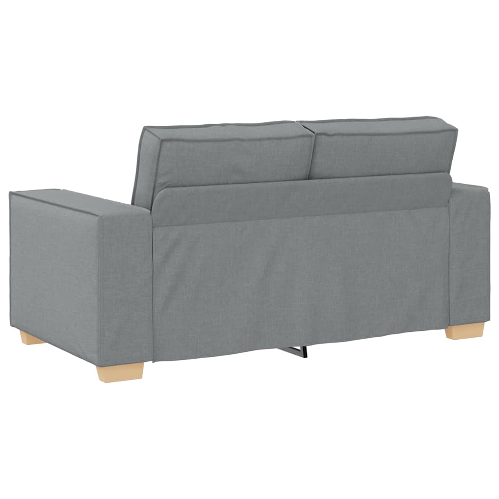 Set de canapele cu perne, 2 piese, gri deschis, textil