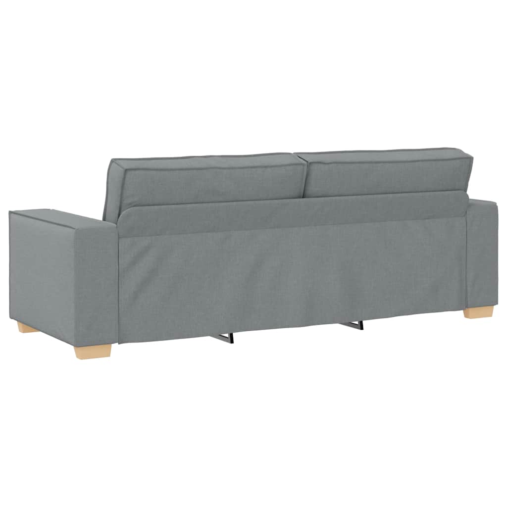 Set de canapele cu perne, 2 piese, gri deschis, textil