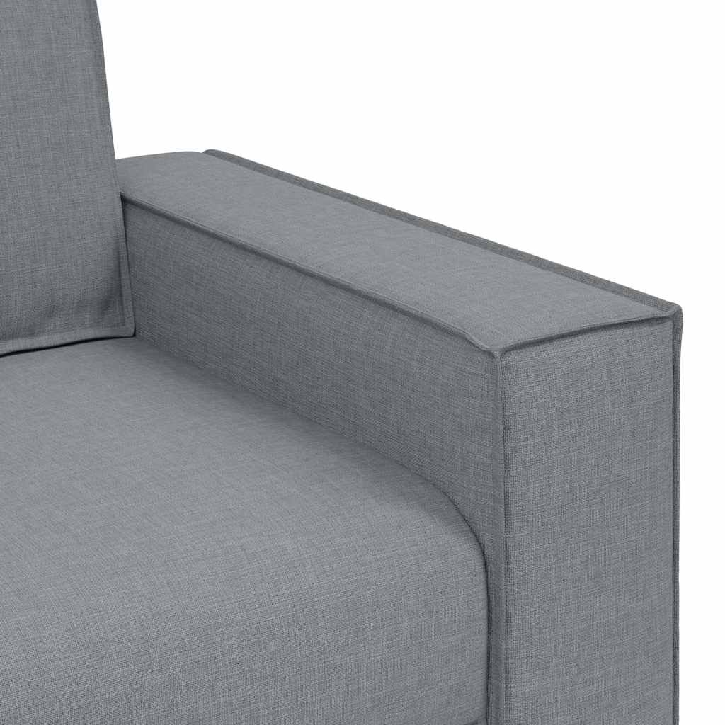 Set de canapele cu perne, 2 piese, gri deschis, textil