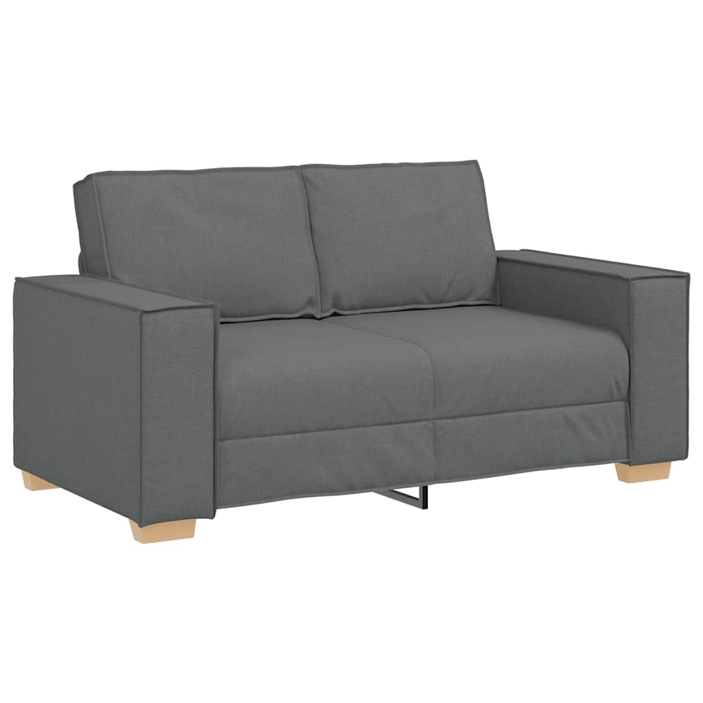 Set de canapele cu perne, 2 piese, gri închis, textil