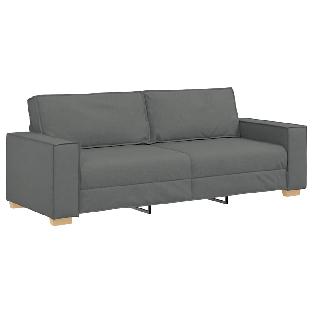 Set de canapele cu perne, 2 piese, gri închis, textil