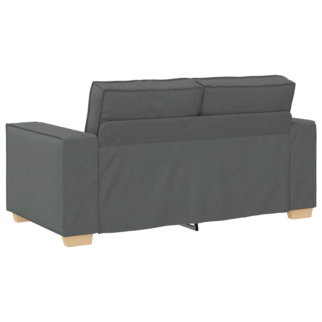 Set de canapele cu perne, 2 piese, gri închis, textil