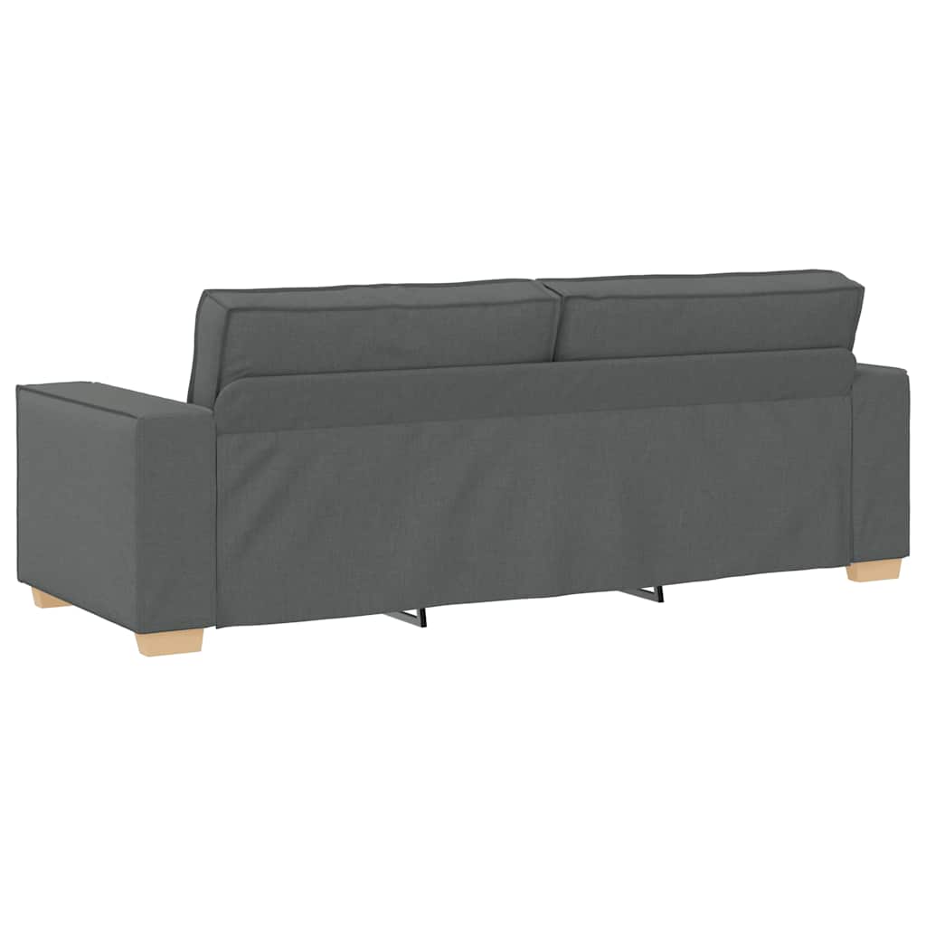 Set de canapele cu perne, 2 piese, gri închis, textil