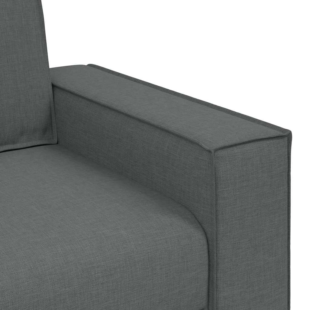 Set de canapele cu perne, 2 piese, gri închis, textil