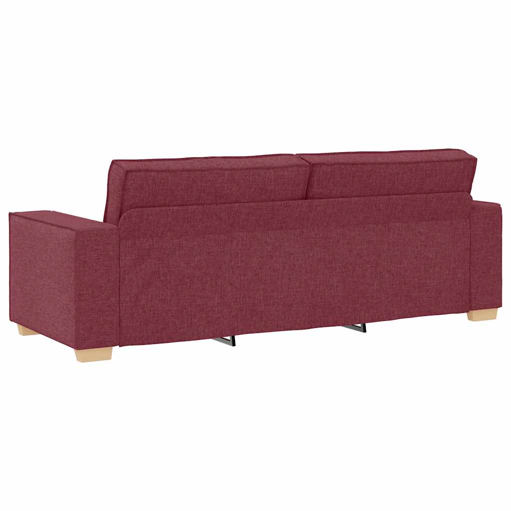 Set canapea cu perne, 2 piese, roșu vin, material textil