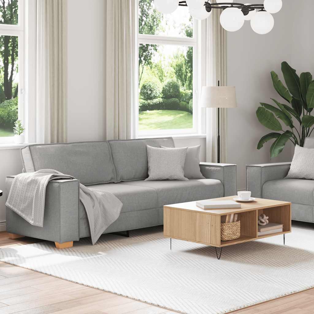 Set de canapele cu perne, 2 piese, gri nor, textil