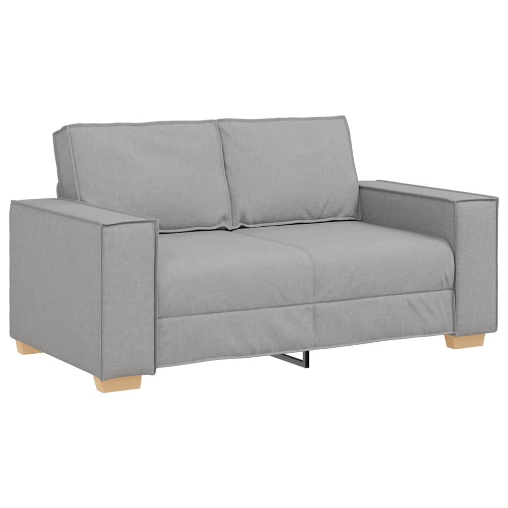 Set de canapele cu perne, 2 piese, gri nor, textil