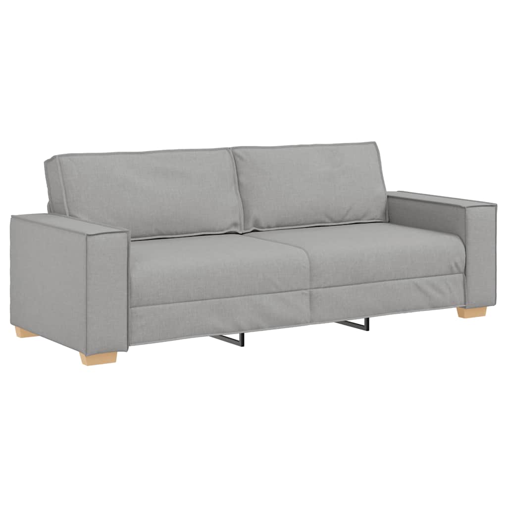 Set de canapele cu perne, 2 piese, gri nor, textil