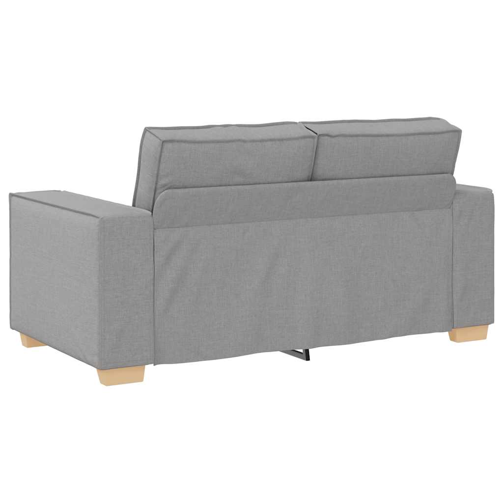 Set de canapele cu perne, 2 piese, gri nor, textil
