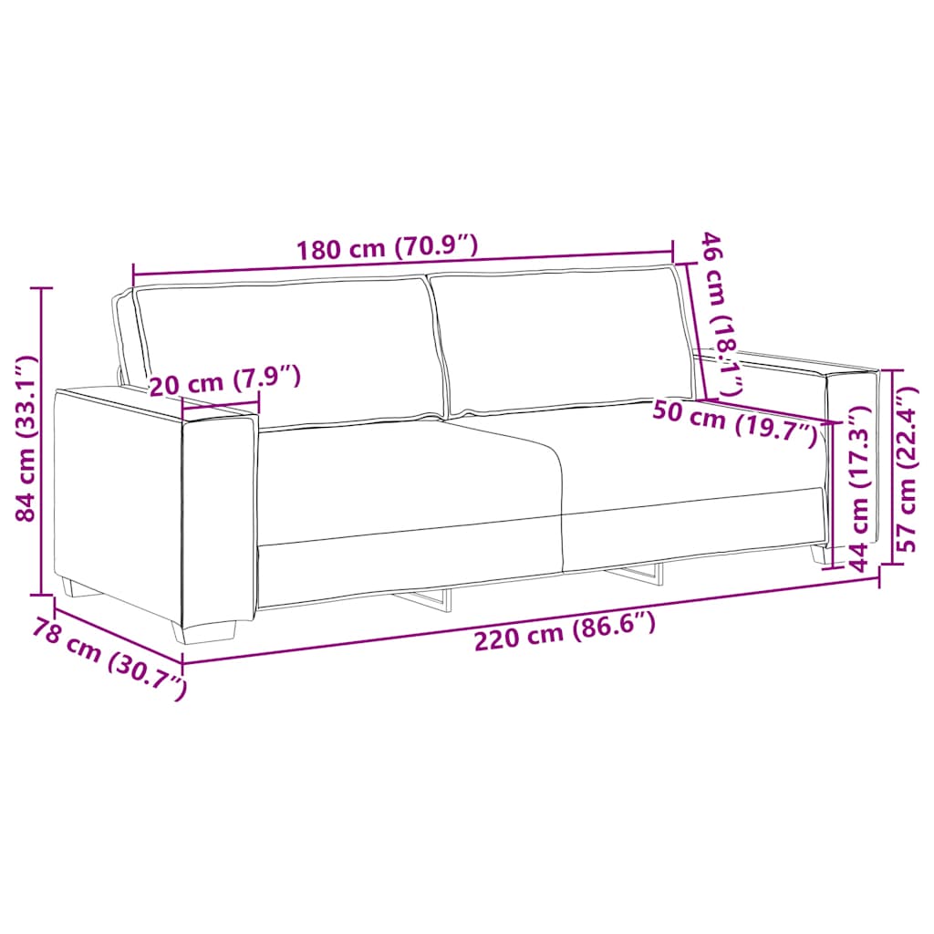 Set de canapele cu perne, 2 piese, gri nor, textil