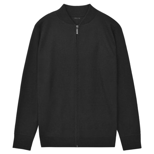 Cardigan pentru bărbați, negru, mărime M