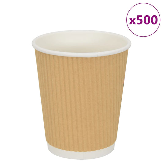 Cești de cafea din hârtie 500 buc 8oz 200ml maro