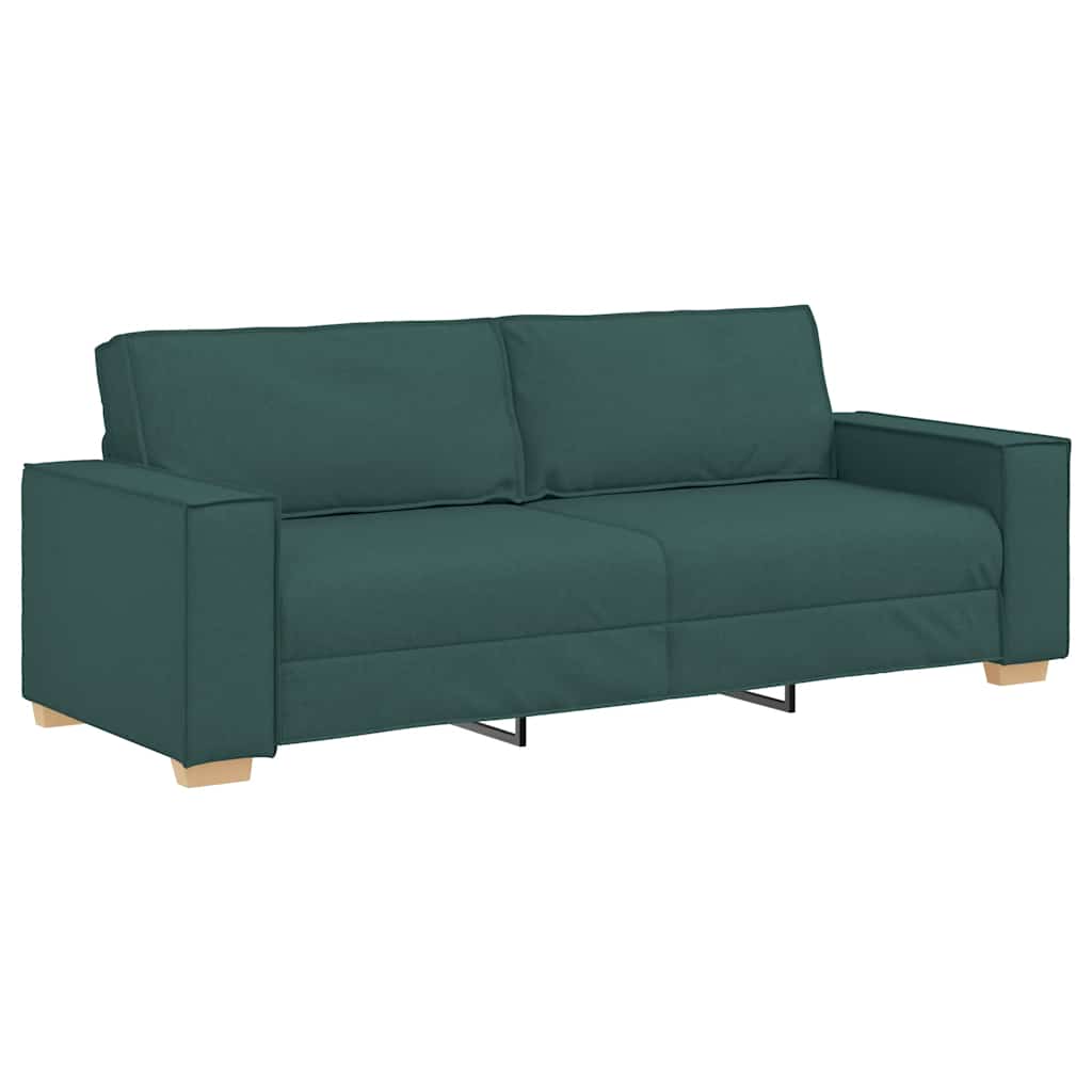Set de canapele cu perne, 2 piese, verde închis, textil