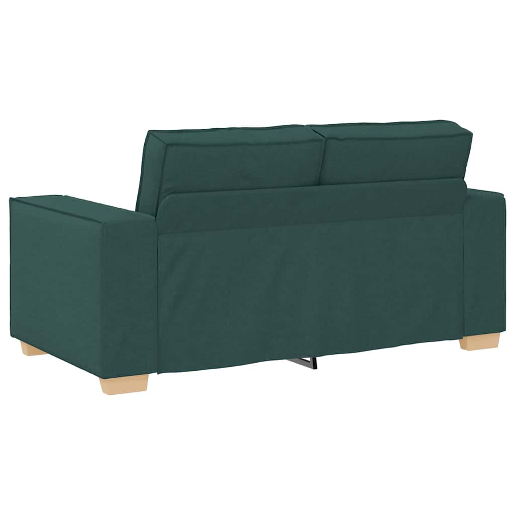 Set de canapele cu perne, 2 piese, verde închis, textil