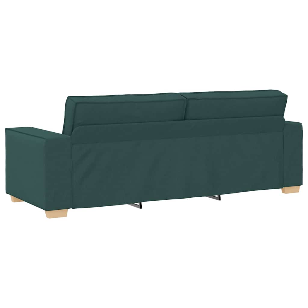 Set de canapele cu perne, 2 piese, verde închis, textil