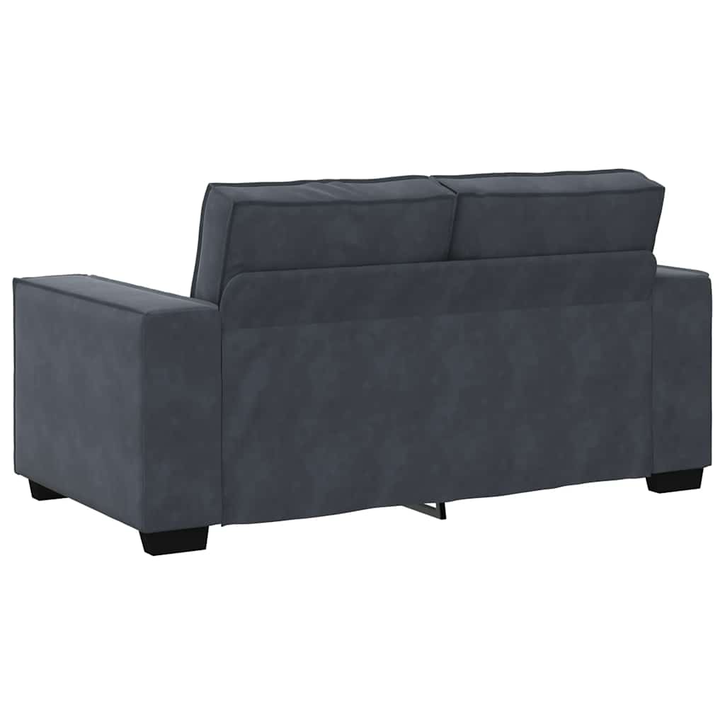 Set de canapele cu perne, 2 piese, gri închis, catifea