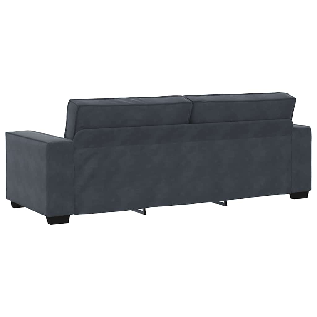 Set de canapele cu perne, 2 piese, gri închis, catifea
