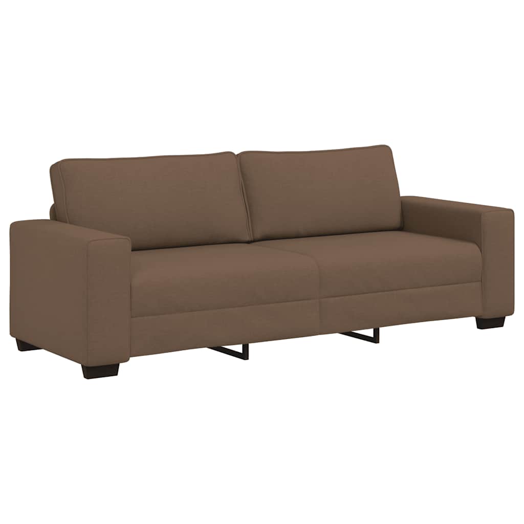 Set de canapele cu perne, 2 piese, maro, textil